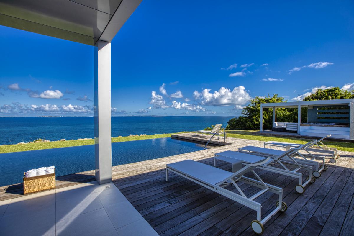 A louer villa Saint Martin Terres Basses - Villa 5 chambres - La Falaise aux oiseaux - piscine - jacuzzi - vue mer (4)